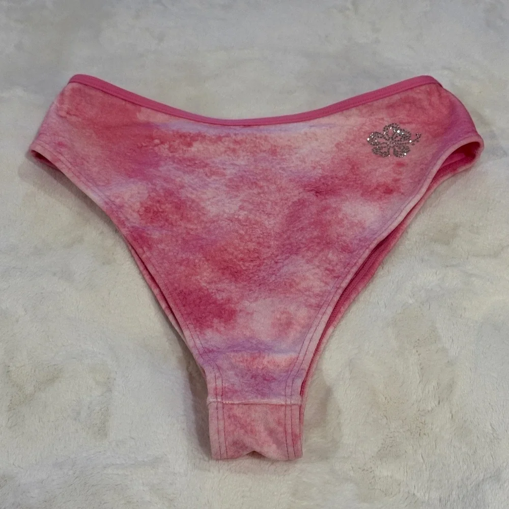 New! Frankie’s Bikinis Pink Anne Terry Full Coverage Bikini Bottom 31521